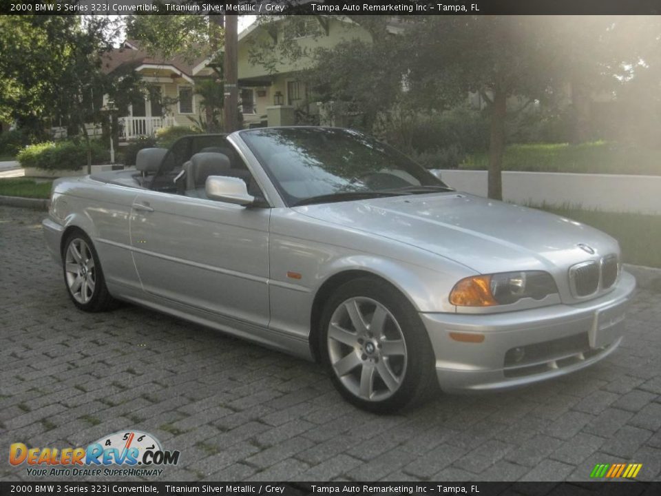 2000 BMW 3 Series 323i Convertible Titanium Silver Metallic / Grey Photo #33