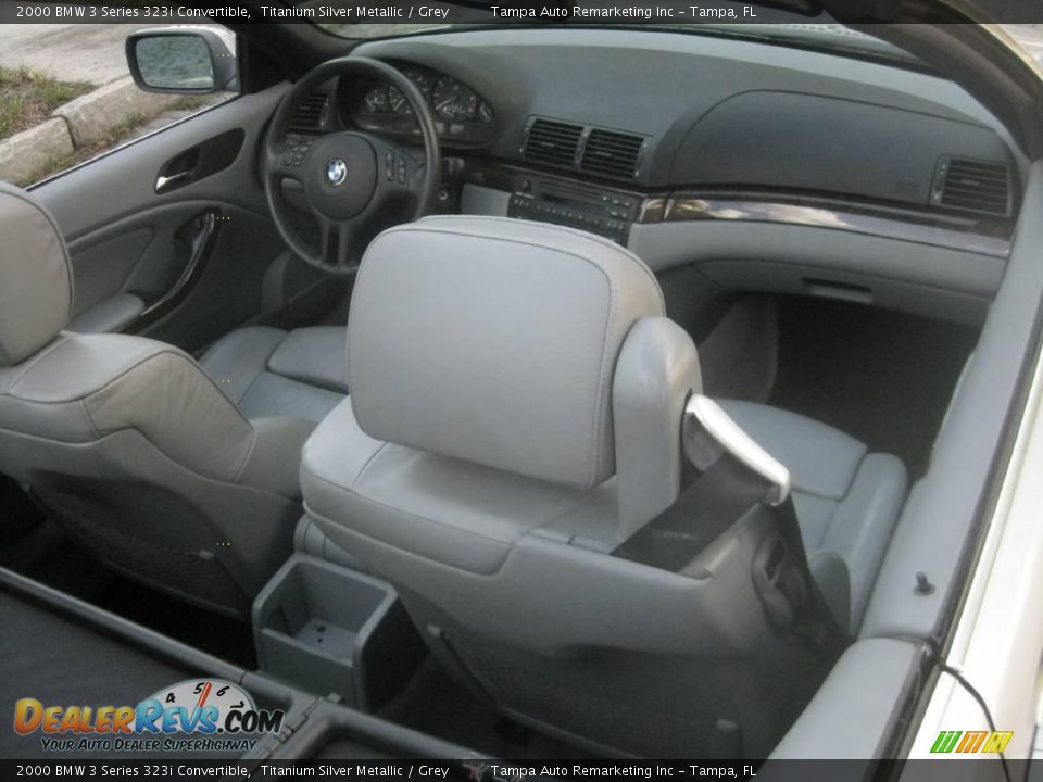 2000 BMW 3 Series 323i Convertible Titanium Silver Metallic / Grey Photo #35