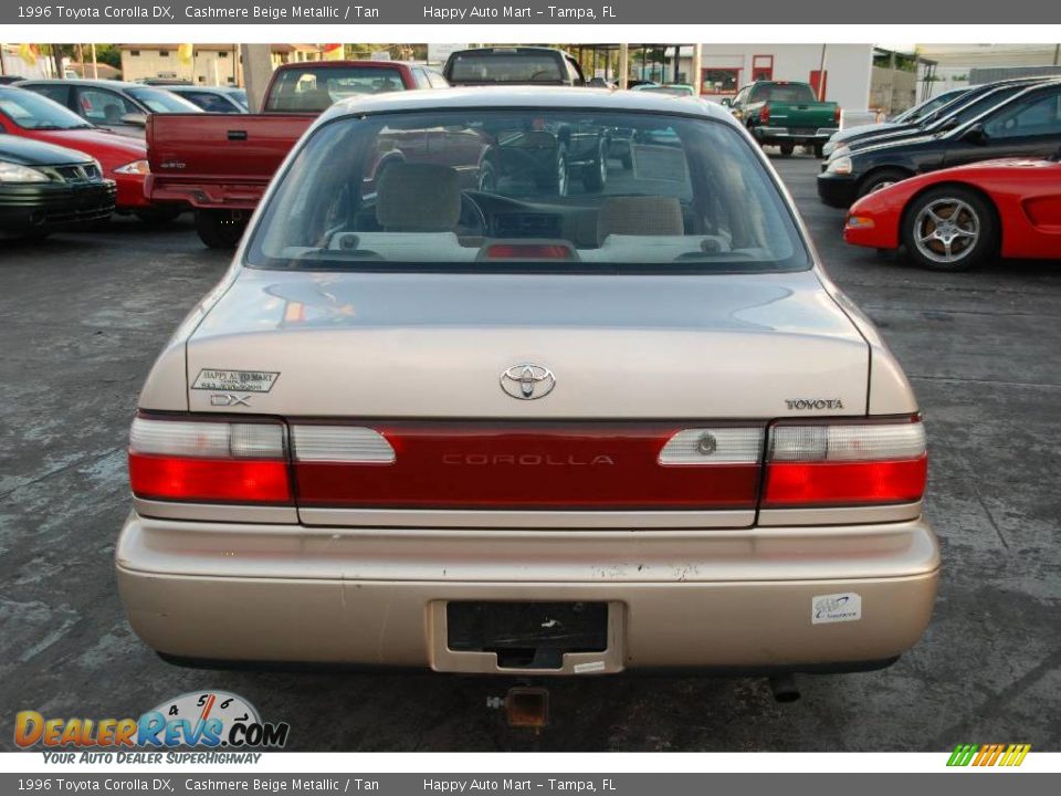 1996 Toyota Corolla DX Cashmere Beige Metallic / Tan Photo #8