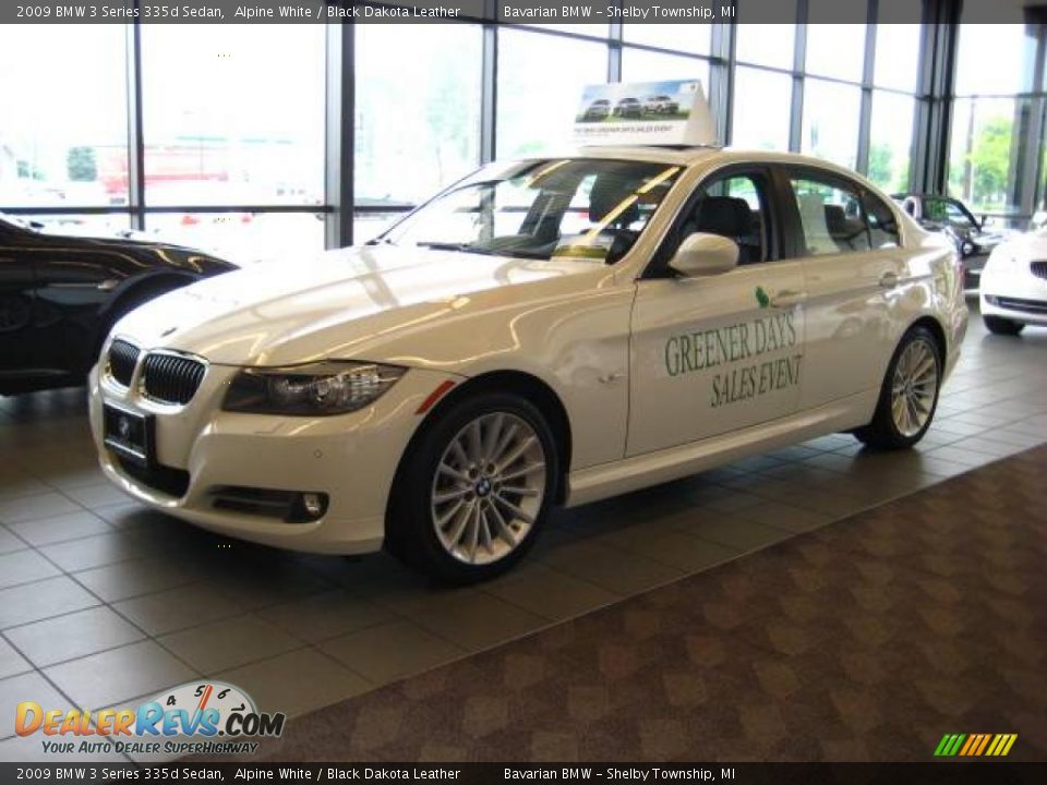 2009 BMW 3 Series 335d Sedan Alpine White / Black Dakota Leather Photo #1