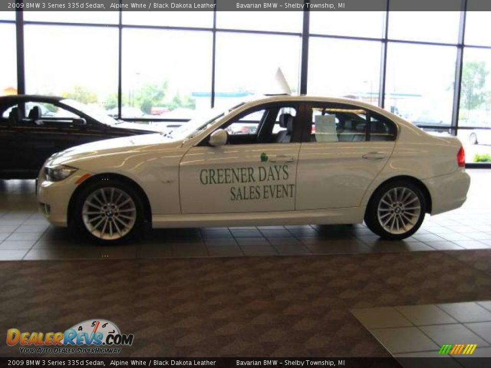 2009 BMW 3 Series 335d Sedan Alpine White / Black Dakota Leather Photo #2