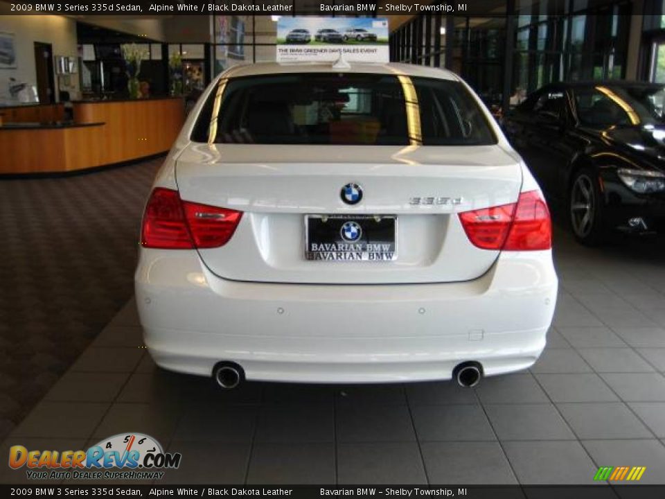 2009 BMW 3 Series 335d Sedan Alpine White / Black Dakota Leather Photo #4