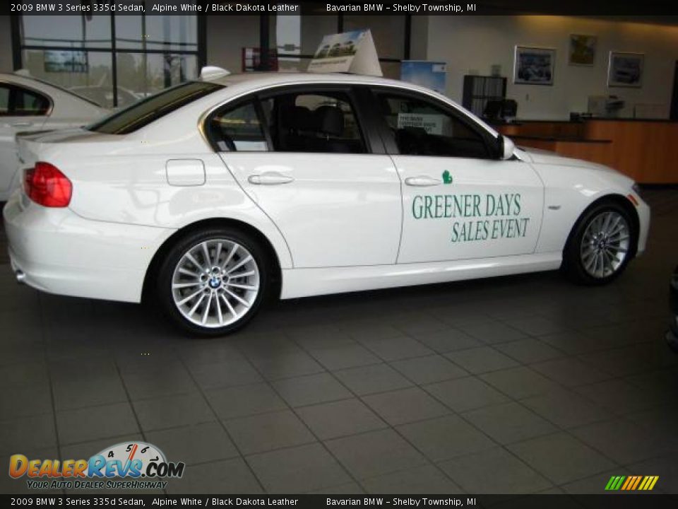 2009 BMW 3 Series 335d Sedan Alpine White / Black Dakota Leather Photo #6