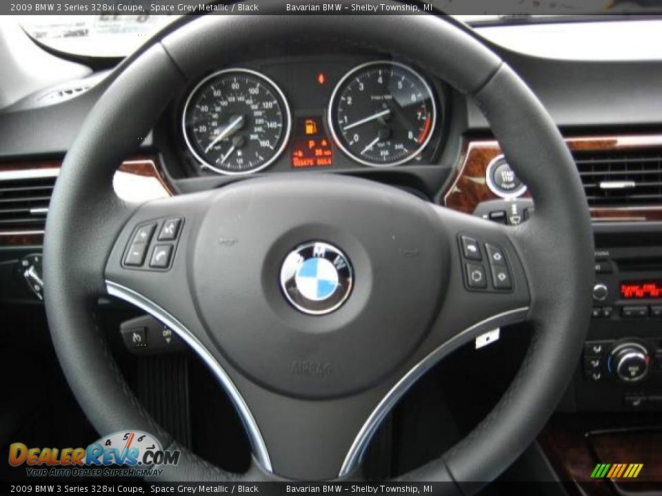 2009 BMW 3 Series 328xi Coupe Space Grey Metallic / Black Photo #16