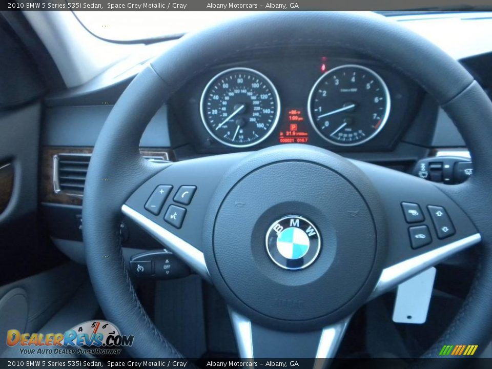 2010 BMW 5 Series 535i Sedan Space Grey Metallic / Gray Photo #16