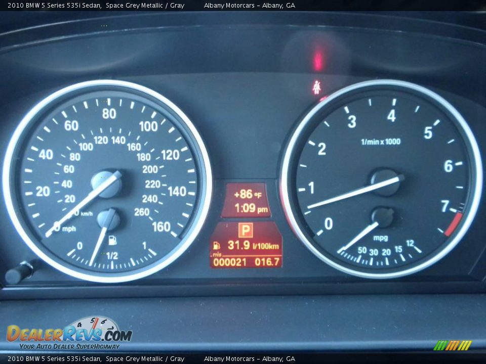 2010 BMW 5 Series 535i Sedan Space Grey Metallic / Gray Photo #17
