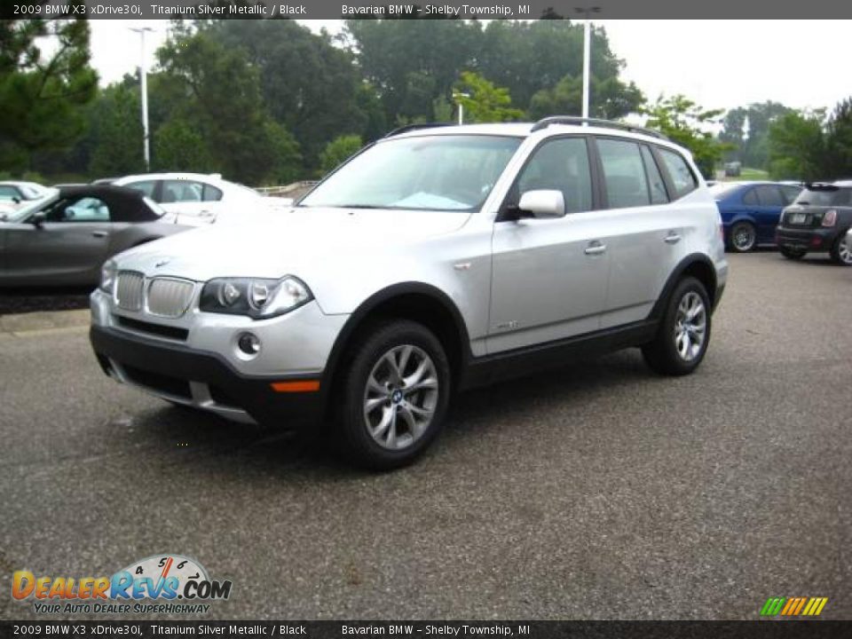 2009 BMW X3 xDrive30i Titanium Silver Metallic / Black Photo #1