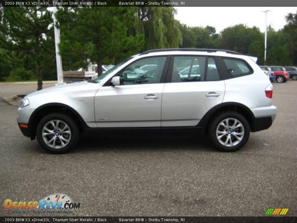 2009 BMW X3 xDrive30i Titanium Silver Metallic / Black Photo #2