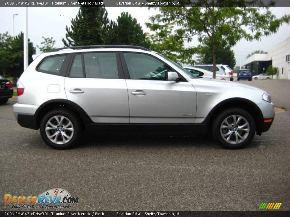 2009 BMW X3 xDrive30i Titanium Silver Metallic / Black Photo #6