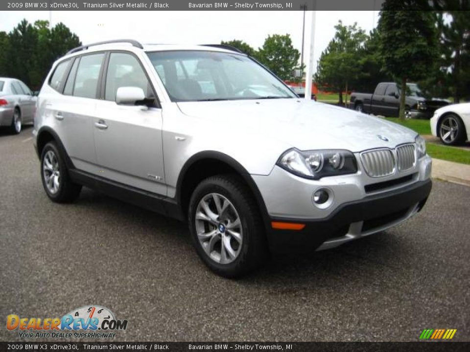2009 BMW X3 xDrive30i Titanium Silver Metallic / Black Photo #7