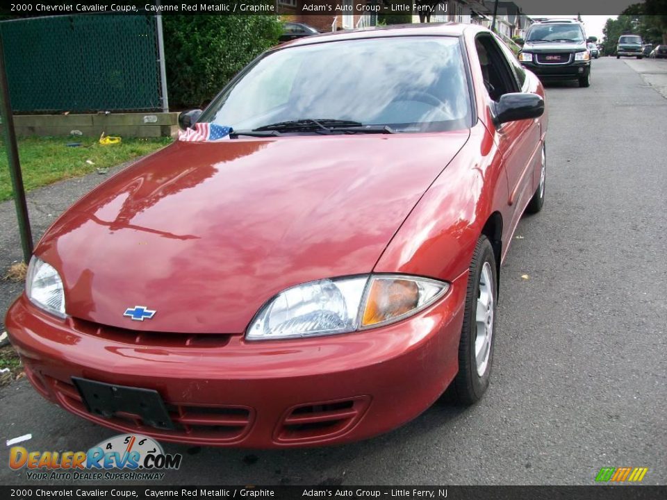 2000 Chevrolet Cavalier Coupe Cayenne Red Metallic / Graphite Photo #4