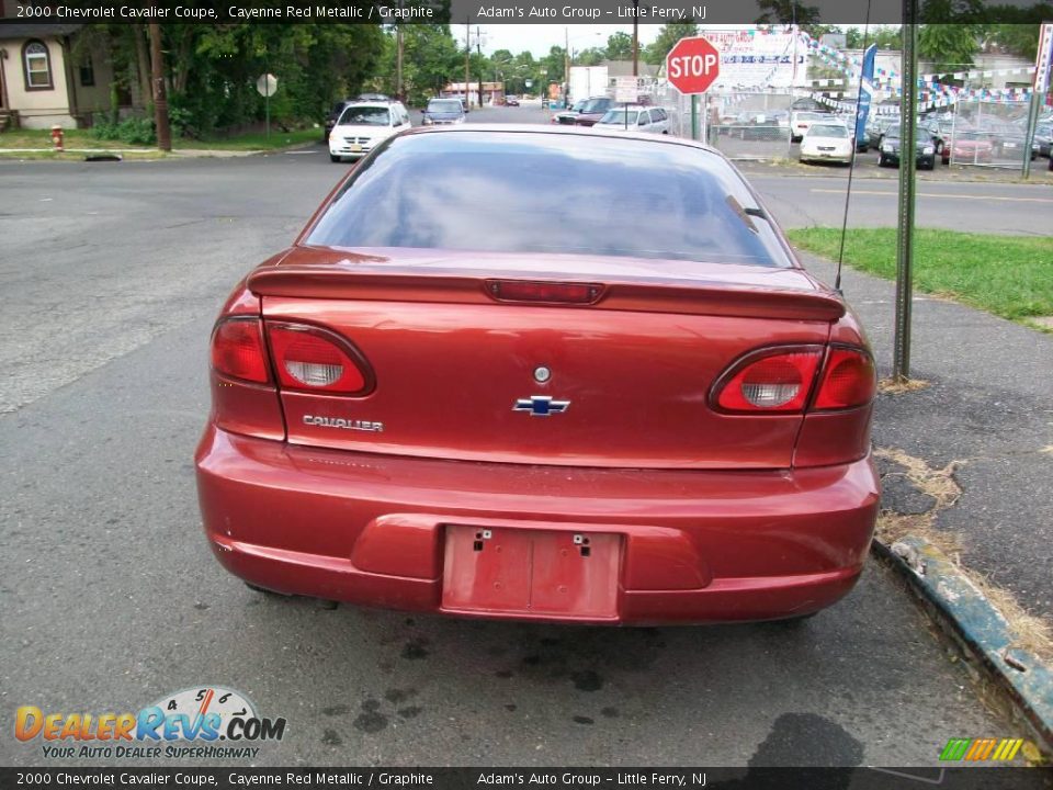 2000 Chevrolet Cavalier Coupe Cayenne Red Metallic / Graphite Photo #7
