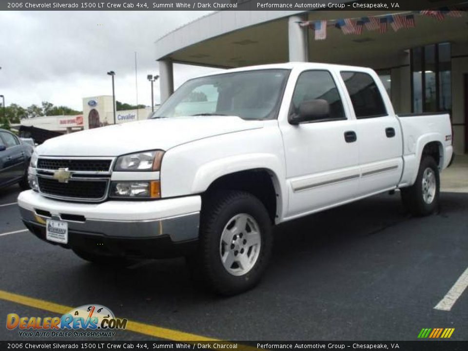 2006 Chevrolet Silverado 1500 LT Crew Cab 4x4 Summit White / Dark Charcoal Photo #1