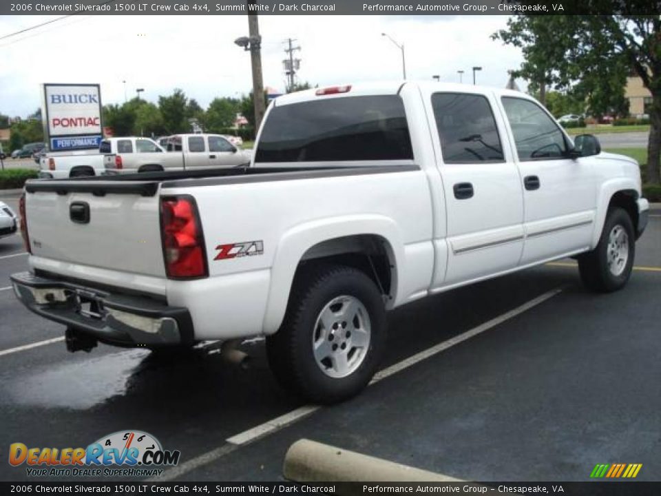 2006 Chevrolet Silverado 1500 LT Crew Cab 4x4 Summit White / Dark Charcoal Photo #6
