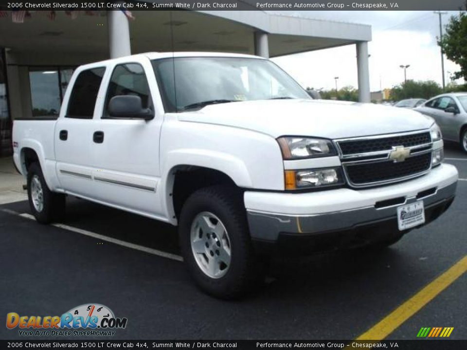 2006 Chevrolet Silverado 1500 LT Crew Cab 4x4 Summit White / Dark Charcoal Photo #7