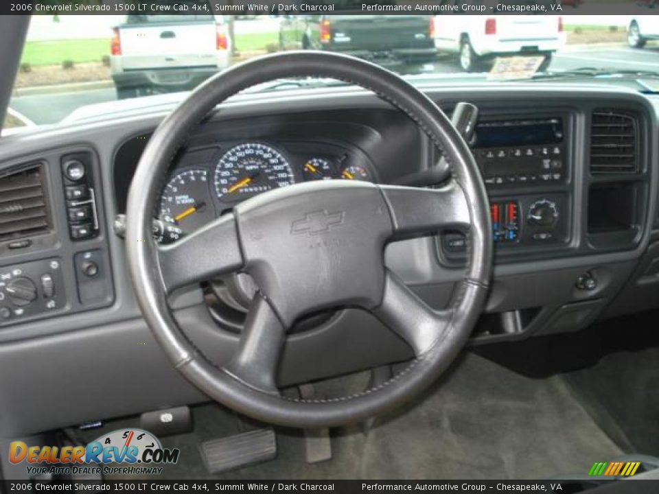 2006 Chevrolet Silverado 1500 LT Crew Cab 4x4 Summit White / Dark Charcoal Photo #13