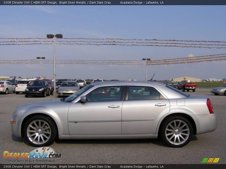 2008 Chrysler 300 C HEMI SRT Design Bright Silver Metallic / Dark Slate Gray Photo #6