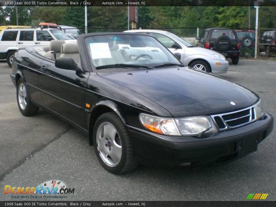 1998 Saab 900 SE Turbo Convertible Black / Grey Photo #1