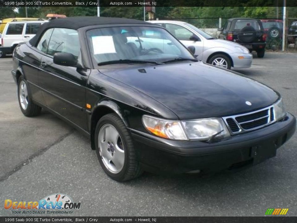 1998 Saab 900 SE Turbo Convertible Black / Grey Photo #4