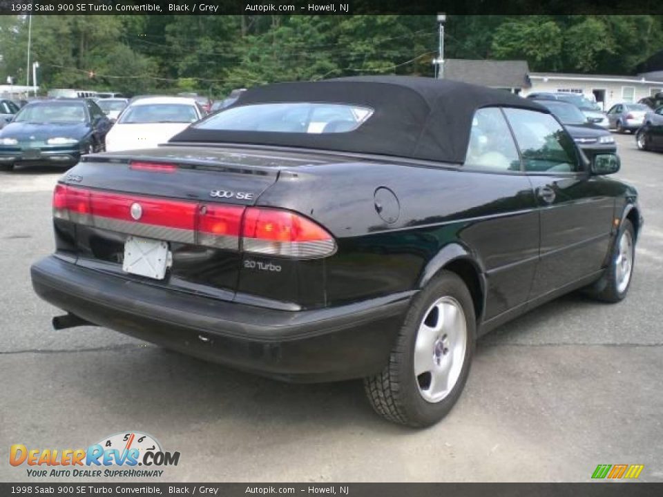 1998 Saab 900 SE Turbo Convertible Black / Grey Photo #6