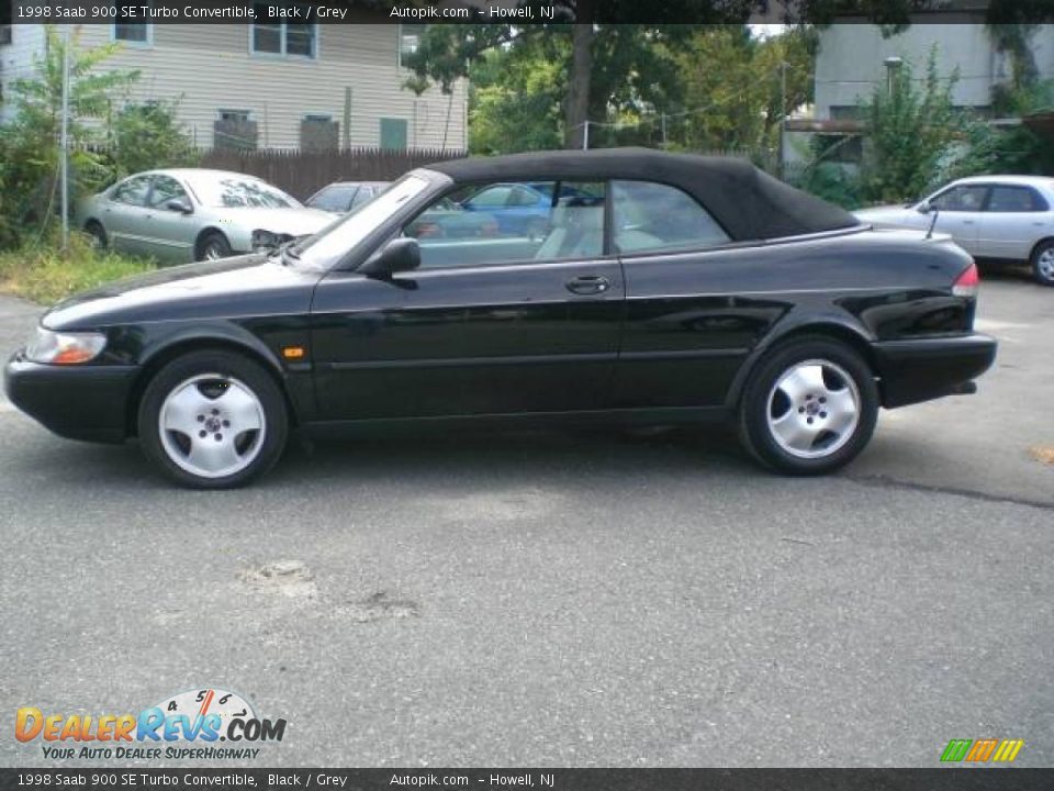 1998 Saab 900 SE Turbo Convertible Black / Grey Photo #9