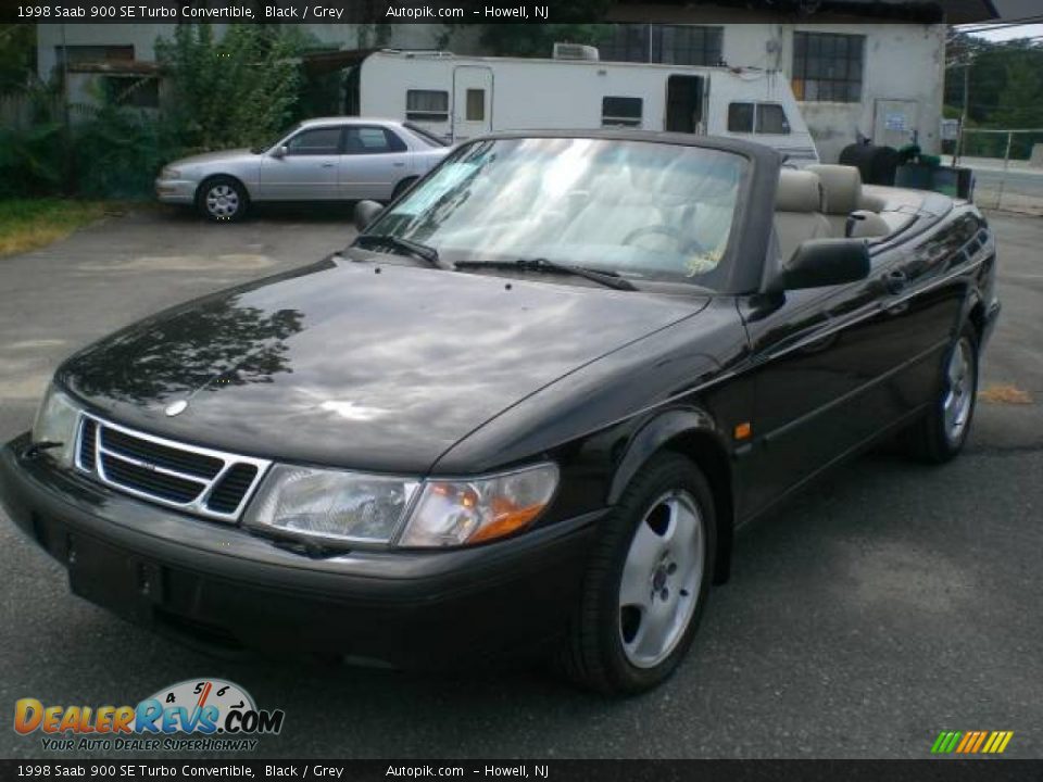 1998 Saab 900 SE Turbo Convertible Black / Grey Photo #11