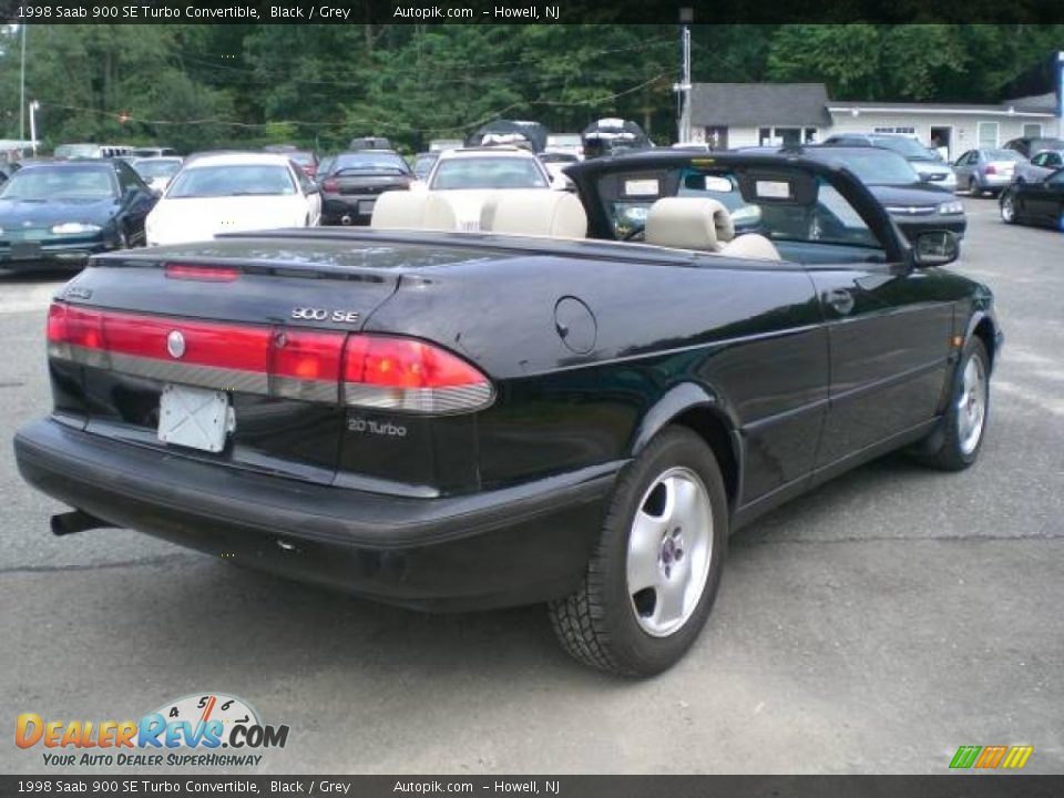 1998 Saab 900 SE Turbo Convertible Black / Grey Photo #13