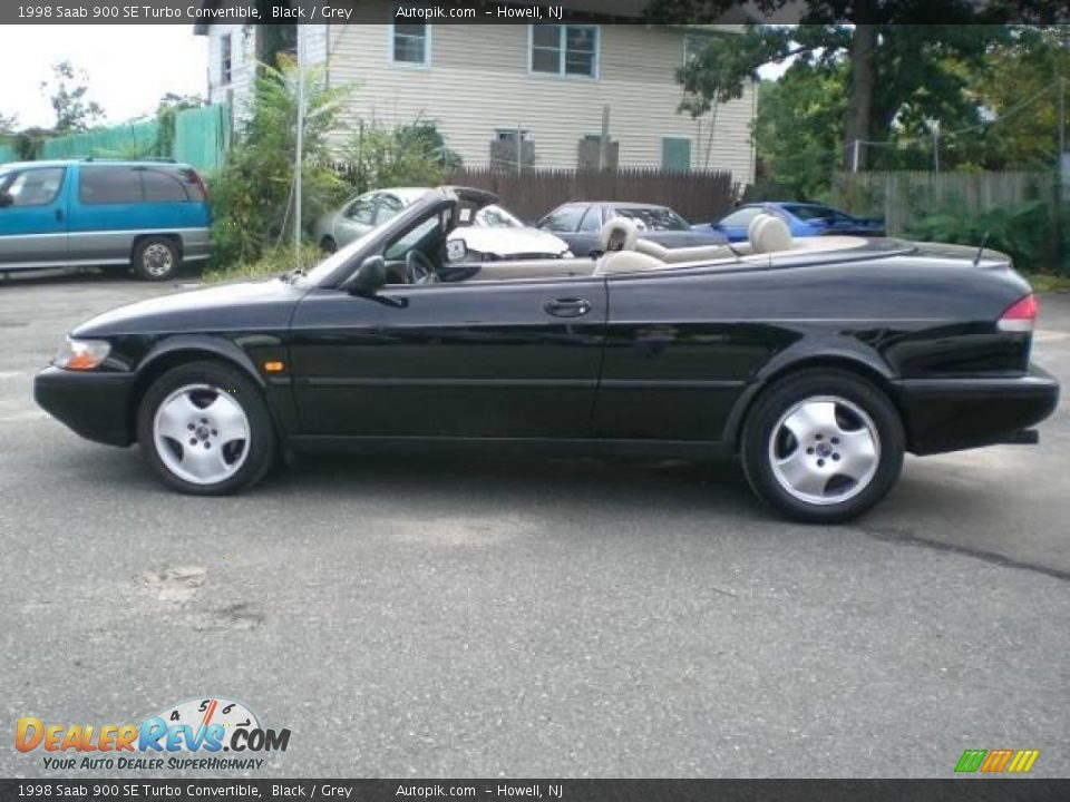 1998 Saab 900 SE Turbo Convertible Black / Grey Photo #16