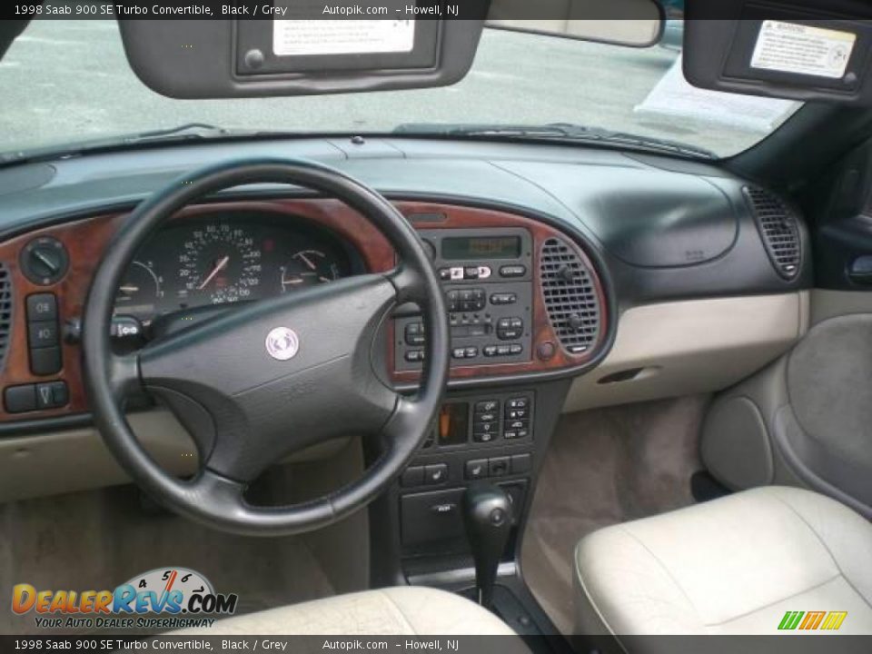 1998 Saab 900 SE Turbo Convertible Black / Grey Photo #20