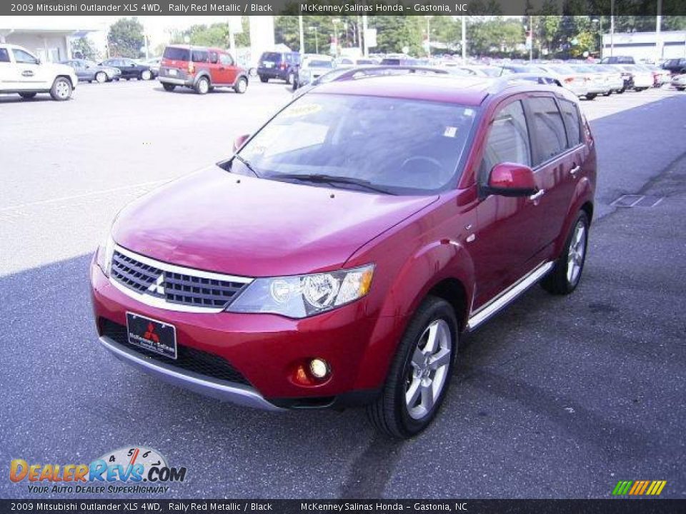 2009 Mitsubishi Outlander XLS 4WD Rally Red Metallic / Black Photo #1