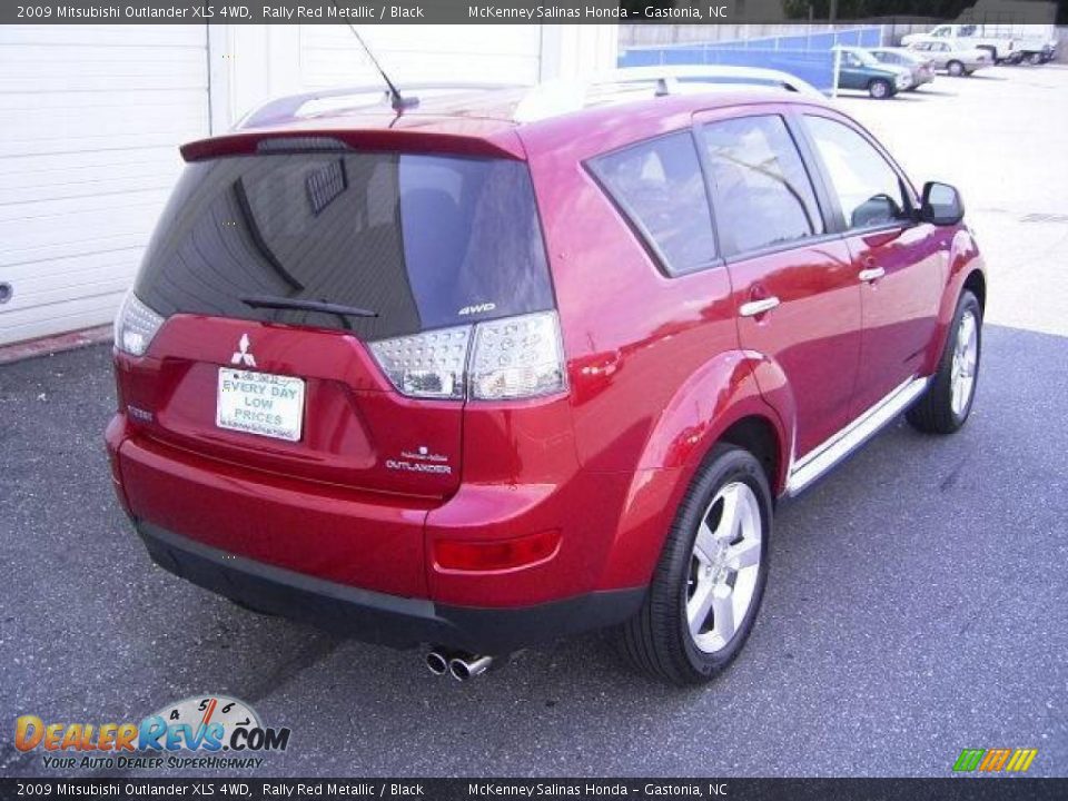 2009 Mitsubishi Outlander XLS 4WD Rally Red Metallic / Black Photo #4