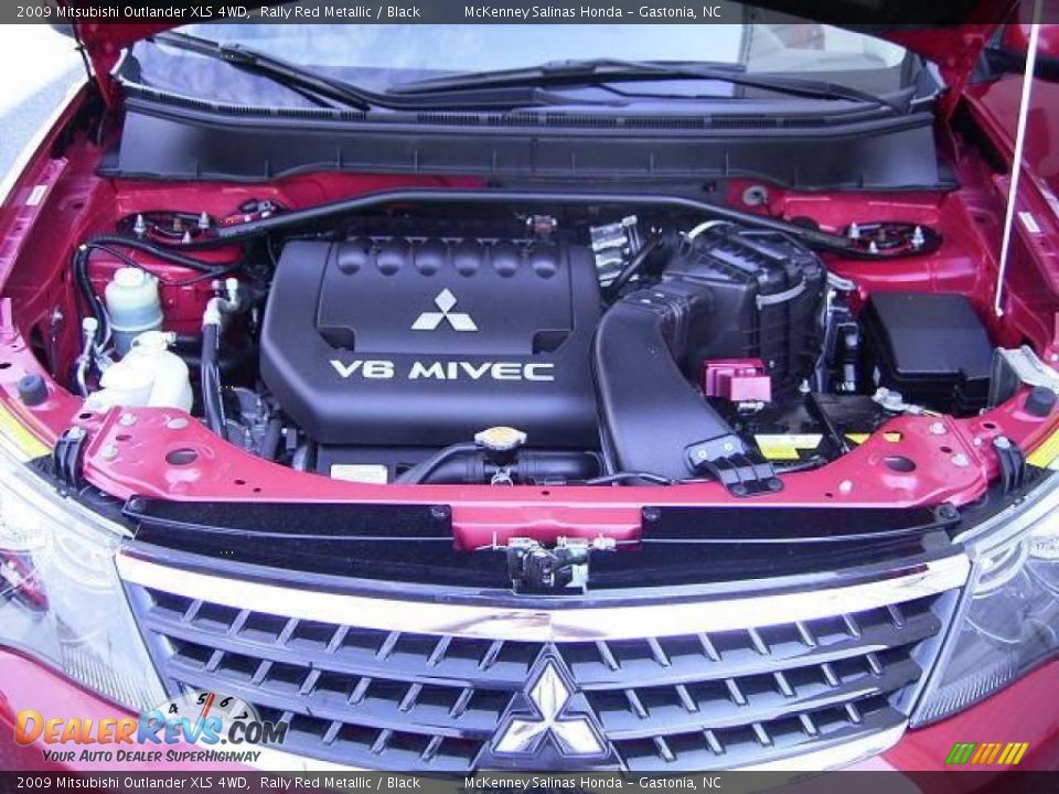 2009 Mitsubishi Outlander XLS 4WD Rally Red Metallic / Black Photo #31