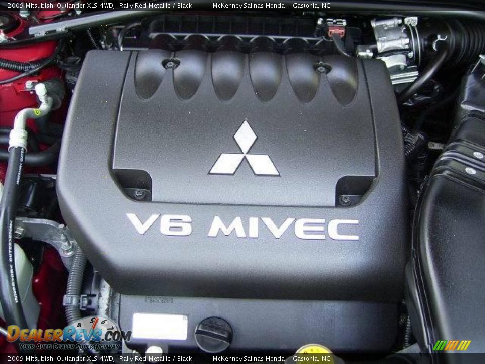 2009 Mitsubishi Outlander XLS 4WD Rally Red Metallic / Black Photo #32