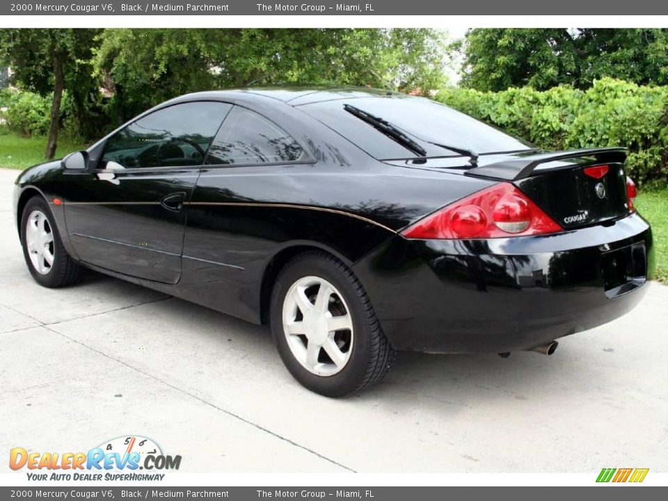 2000 Mercury Cougar V6 Black / Medium Parchment Photo #4