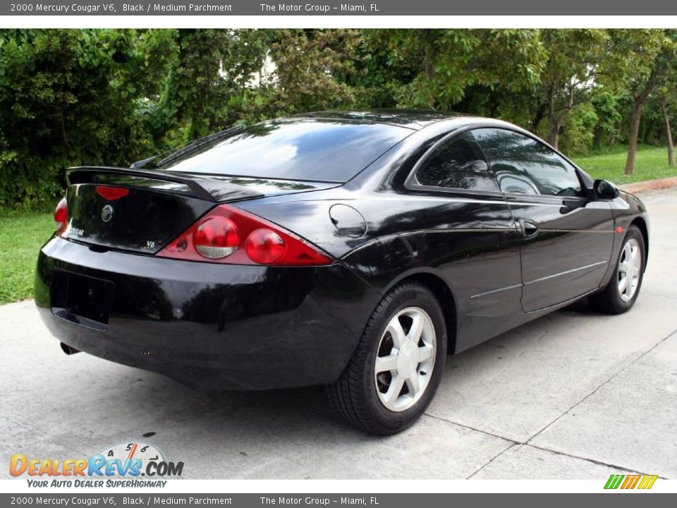 2000 Mercury Cougar V6 Black / Medium Parchment Photo #7