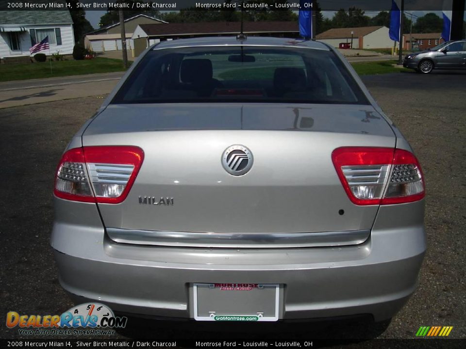 2008 Mercury Milan I4 Silver Birch Metallic / Dark Charcoal Photo #4
