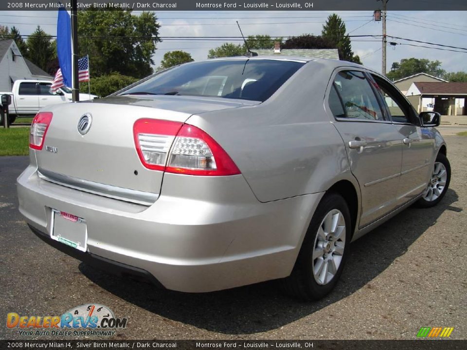 2008 Mercury Milan I4 Silver Birch Metallic / Dark Charcoal Photo #5