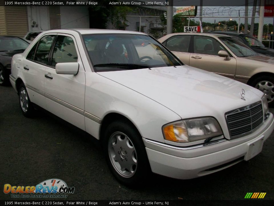 1995 Mercedes-Benz C 220 Sedan Polar White / Beige Photo #2