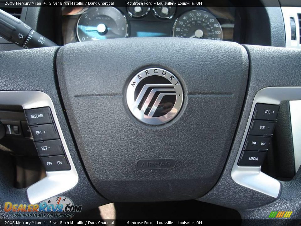 2008 Mercury Milan I4 Silver Birch Metallic / Dark Charcoal Photo #26