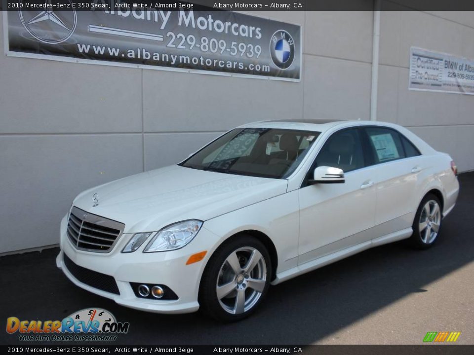 2010 Mercedes-Benz E 350 Sedan Arctic White / Almond Beige Photo #2