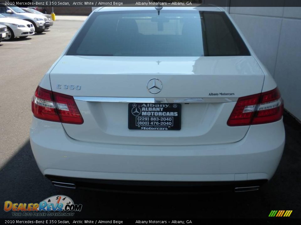 2010 Mercedes-Benz E 350 Sedan Arctic White / Almond Beige Photo #4