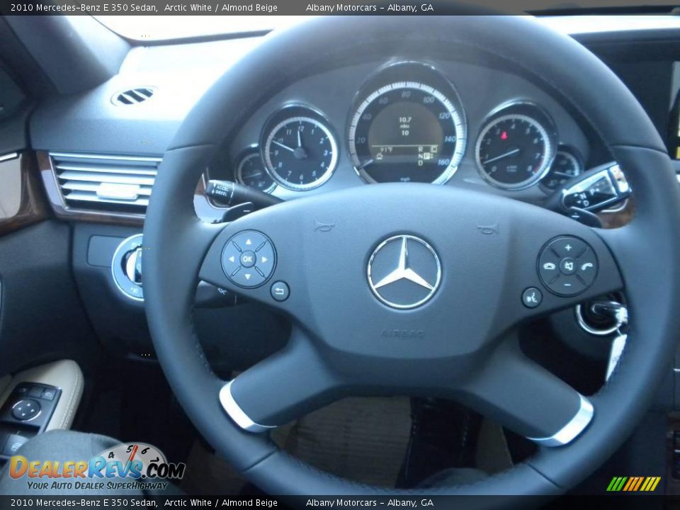 2010 Mercedes-Benz E 350 Sedan Arctic White / Almond Beige Photo #14