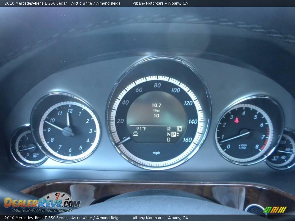 2010 Mercedes-Benz E 350 Sedan Arctic White / Almond Beige Photo #16