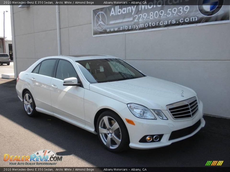 2010 Mercedes-Benz E 350 Sedan Arctic White / Almond Beige Photo #24