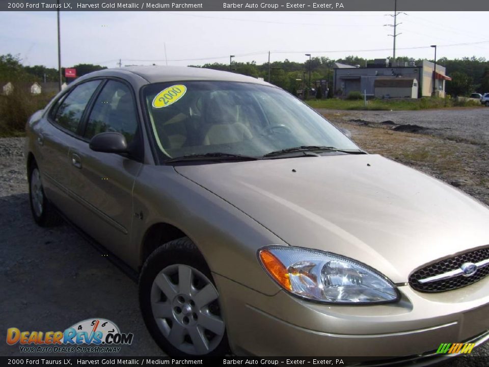 2000 Ford Taurus LX Harvest Gold Metallic / Medium Parchment Photo #3