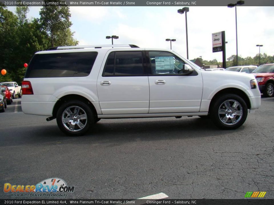 2010 Ford Expedition EL Limited 4x4 White Platinum Tri-Coat Metallic / Stone Photo #2