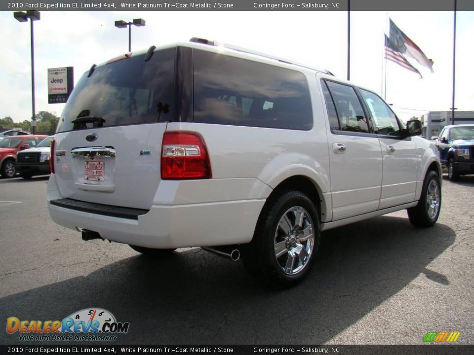 2010 Ford Expedition EL Limited 4x4 White Platinum Tri-Coat Metallic / Stone Photo #3
