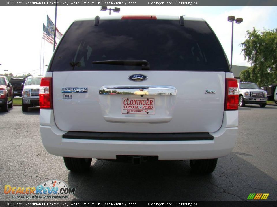 2010 Ford Expedition EL Limited 4x4 White Platinum Tri-Coat Metallic / Stone Photo #4