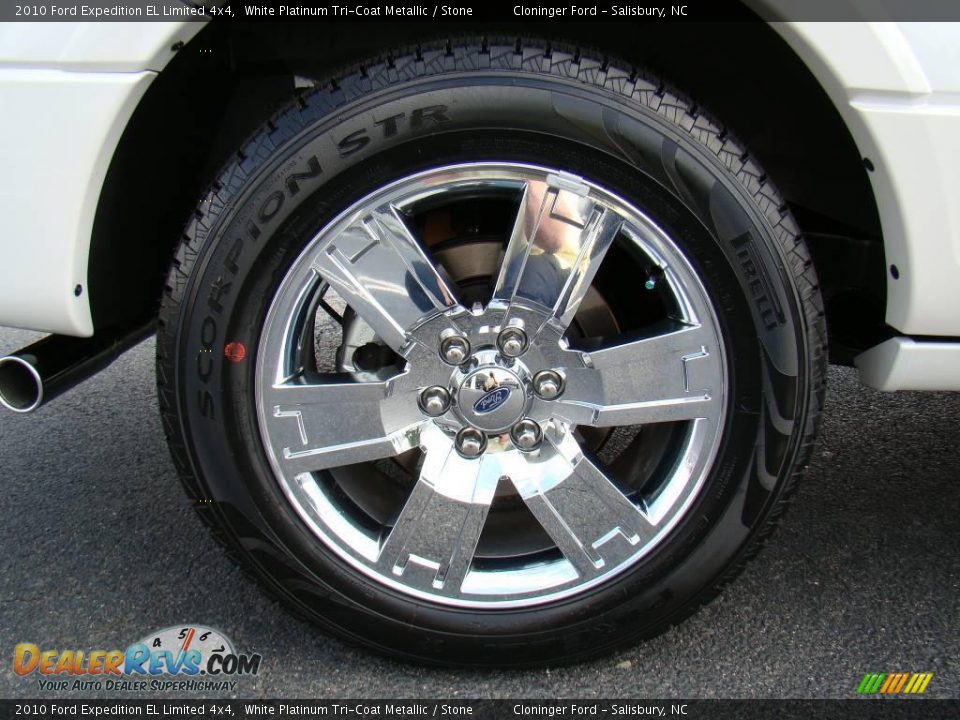 2010 Ford Expedition EL Limited 4x4 White Platinum Tri-Coat Metallic / Stone Photo #20