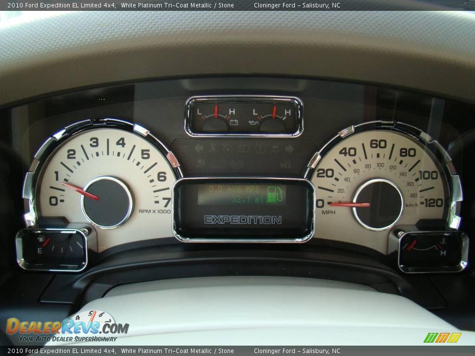 2010 Ford Expedition EL Limited 4x4 White Platinum Tri-Coat Metallic / Stone Photo #25